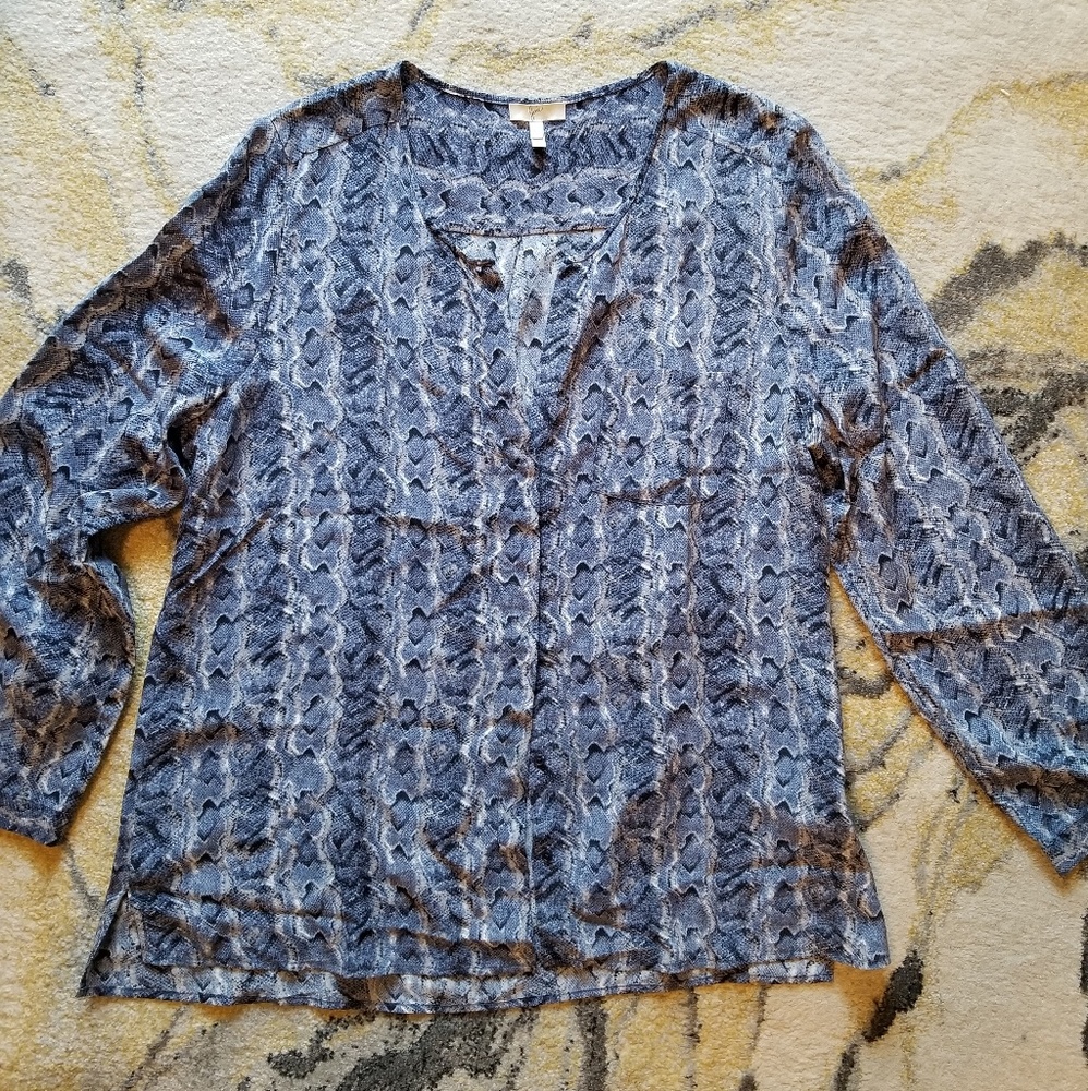 Joie Snake Print Silk Blouse/Shirt